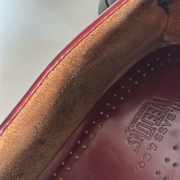 G.H. Bass & Co burgundy tassel kiltie Weejuns loafers drees shoes slip ons - Picture 6 of 16